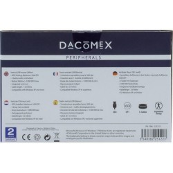 Dacomex V200-U souris Droitier USB Type-A Optique 1600 DPI