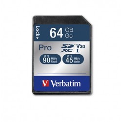 Verbatim Pro 64 Go SDXC UHS Classe 10