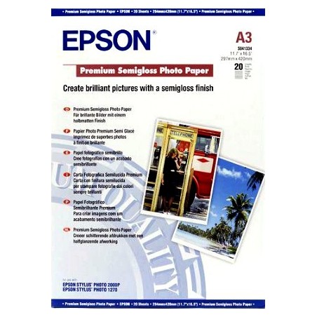 Epson Pap Photo Premium Semi Glacé A3 (20f. 251g)