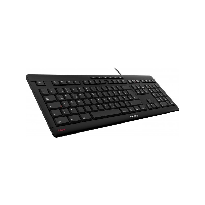 CHERRY STREAM clavier Bureau USB AZERTY Belge Noir