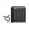 QNAP TR-004 Boîtier de disques de stockage Boîtier disque dur SSD Noir 2.5 3.5"