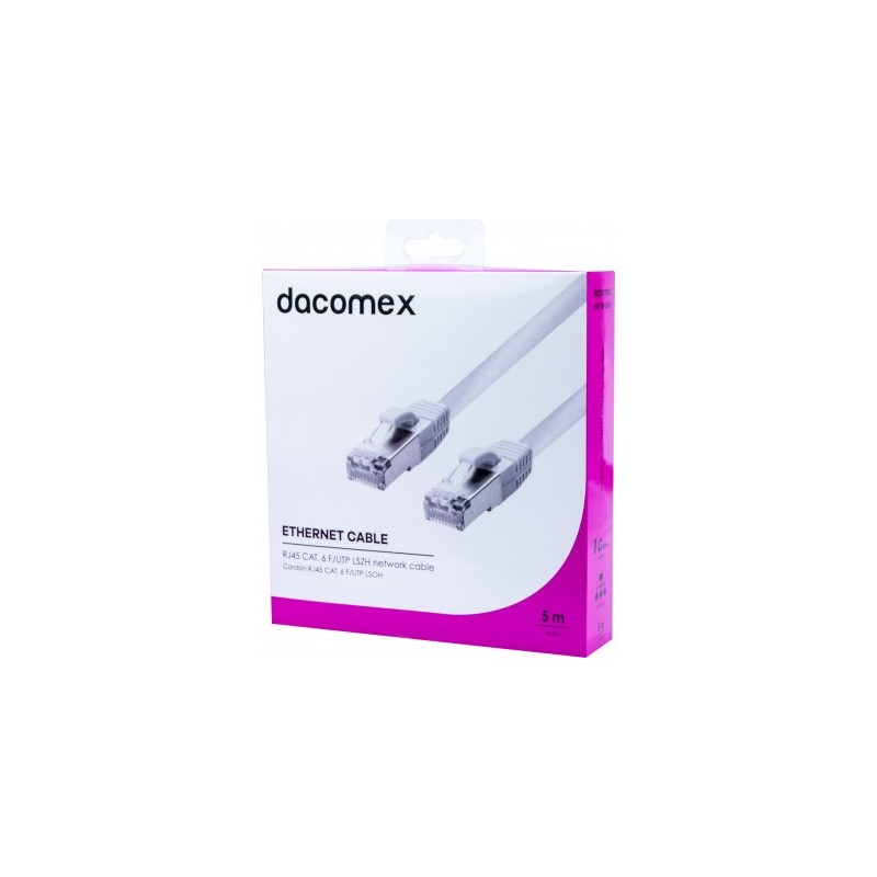 DACOMEX Cordon RJ45 CAT. 6 F/UTP LSOH snagless blanc - 5 m