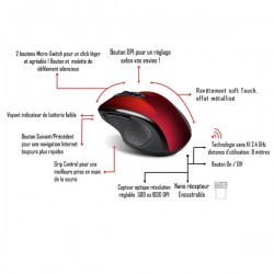 ADVANCE S-SHAPE-RE souris Droitier RF sans fil Optique 1000 DPI