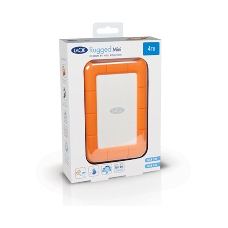 LaCie Rugged Mini disque dur externe 2 To Orange, Argent