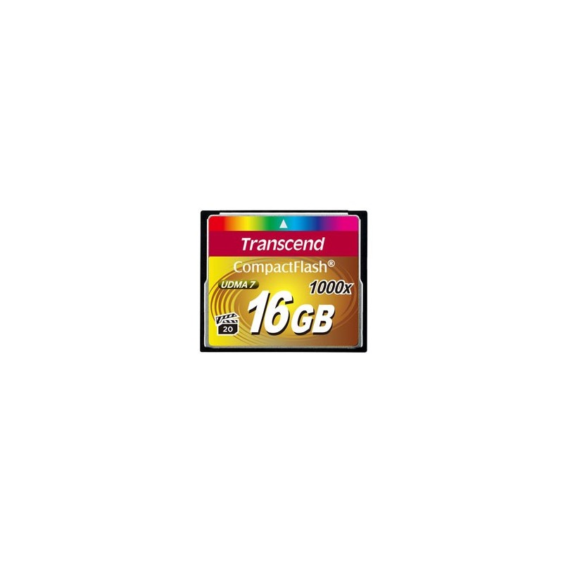 Transcend CompactFlash Card 1000x 16GB 16 Go MLC