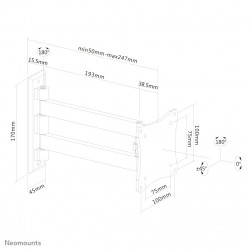 Neomounts support mural pour tv moniteur