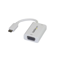 StarTech.com Adaptateur USB-C vers VGA - Convertisseur Vidéo 1080p USB Type-C vers Moniteur VGA avec Chargement - 60W PD