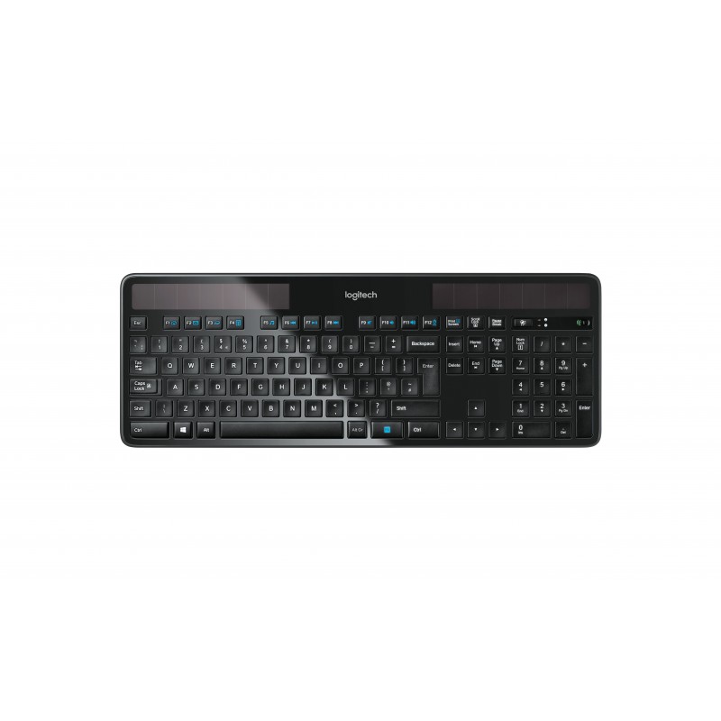 Logitech Wireless Solar Keyboard K750 clavier RF sans fil AZERTY Français Noir