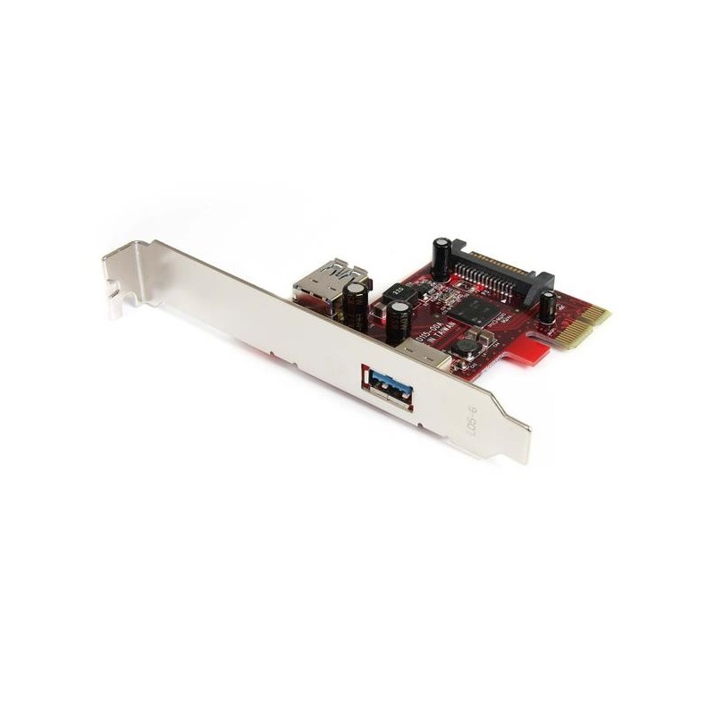 StarTech.com Carte Contrôleur PCI Express vers 2 Ports USB 3.0 avec Support UASP - Carte PCIe - 1 Interne 1 Externe