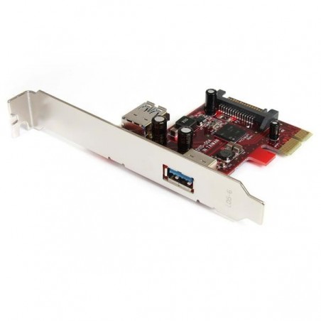 StarTech.com Carte Contrôleur PCI Express vers 2 Ports USB 3.0 avec Support UASP - Carte PCIe - 1 Interne 1 Externe