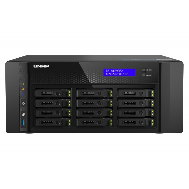 QNAP TS-h1290FX NAS Tower Ethernet LAN Noir 7232P