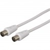 Uniformatic 40952 câble coaxial 2 m Blanc