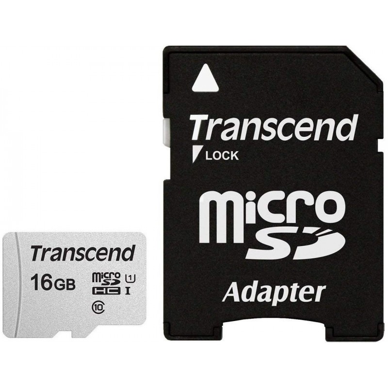 Transcend microSDHC 300S 16GB 16 Go NAND Classe 10