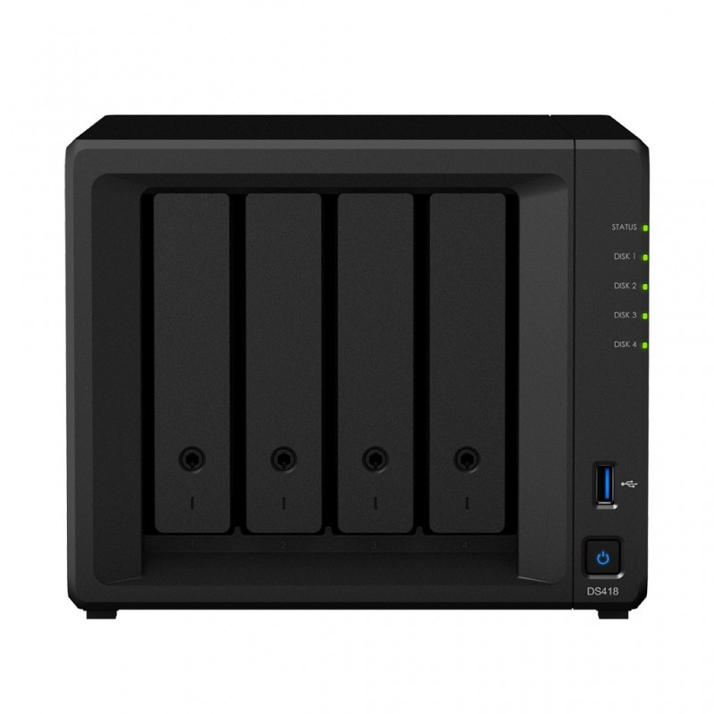 Synology DiskStation DS418 serveur de stockage NAS Mini Tower Ethernet LAN Noir RTD1296