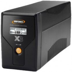 Infosec X3 EX LCD USB 650 alimentation d'énergie non interruptible Interactivité de ligne 0,65 kVA 2 sortie(s) CA