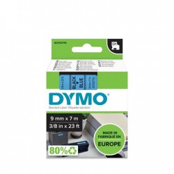 DYMO D1 - Standard Étiquettes - Noir sur bleu - 9mm x 7m