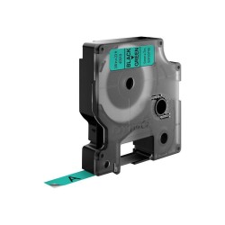 DYMO D1 - Standard Étiquettes - Noir sur vert - 9mm x 7m