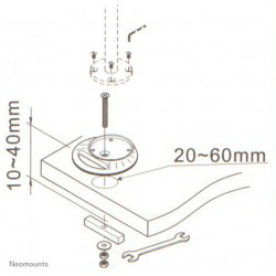 Neomounts support de bureau grommet