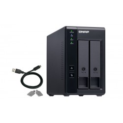 QNAP TR-002 Boîtier de disques de stockage Boîtier disque dur SSD Noir 2.5 3.5"