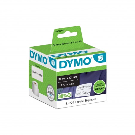 DYMO LW - Étiquettes d'expédition de badge nominatif - 54 x 101 mm - S0722430