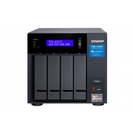 QNAP TVS-472XT NAS Tower Ethernet LAN Noir