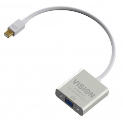 Vision TC-MDPVGA câble vidéo et adaptateur 0,220 m Mini DisplayPort VGA (D-Sub) Blanc