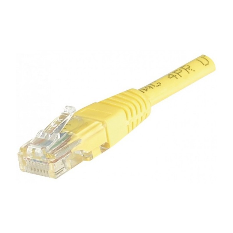 EXC Patch RJ45 cat.5e U UTP Yellow 10m câble de réseau Jaune Cat5e U UTP (UTP)