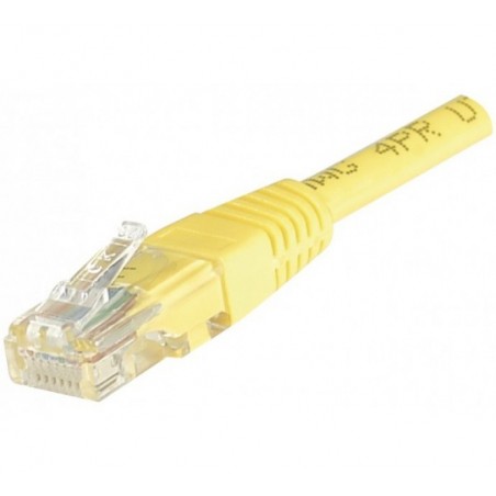 EXC Patch RJ45 cat.5e U UTP Yellow 10m câble de réseau Jaune Cat5e U UTP (UTP)