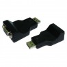 Uniformatic DisplayPort VGA VGA (D-Sub) Noir