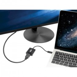 Tripp Lite U444-06N-HDB-AM câble vidéo et adaptateur 0,15 m HDMI Type A (Standard) USB Type-C Noir