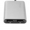 StarTech.com Adaptateur Thunderbolt 3 vers Double DisplayPort - Adaptateur Vidéo Double Écran Multi-Écran Thunderbolt 3 vers