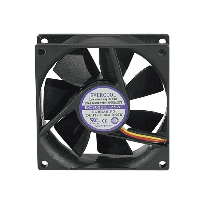 Générique ECF-910184 système de refroidissement d’ordinateur Boitier PC Ventilateur 8 cm Noir 1 pièce(s)