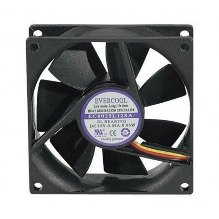 Générique ECF-910184 système de refroidissement d’ordinateur Boitier PC Ventilateur 8 cm Noir 1 pièce(s)