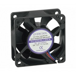 Générique ECF-910182 système de refroidissement d’ordinateur Boitier PC Ventilateur 6 cm Noir 1 pièce(s)