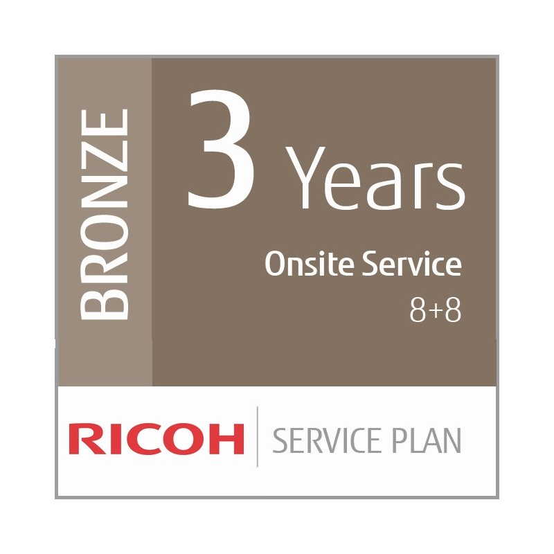 Ricoh Contrat de Service Bronze de 3 ans (Production Faible Volume)