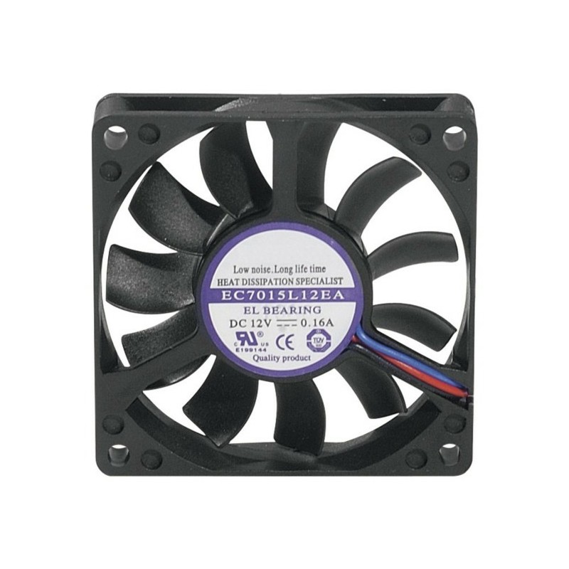 Générique ECF-910183 système de refroidissement d’ordinateur Boitier PC Ventilateur 7 cm Noir 1 pièce(s)