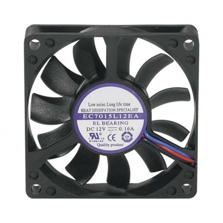 Générique ECF-910183 système de refroidissement d’ordinateur Boitier PC Ventilateur 7 cm Noir 1 pièce(s)