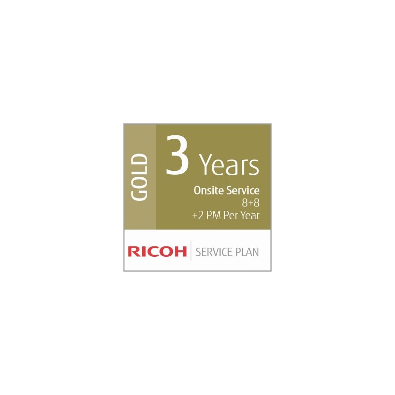 Ricoh Contrat de Service Or de 3 ans (Production Moyen Volume)