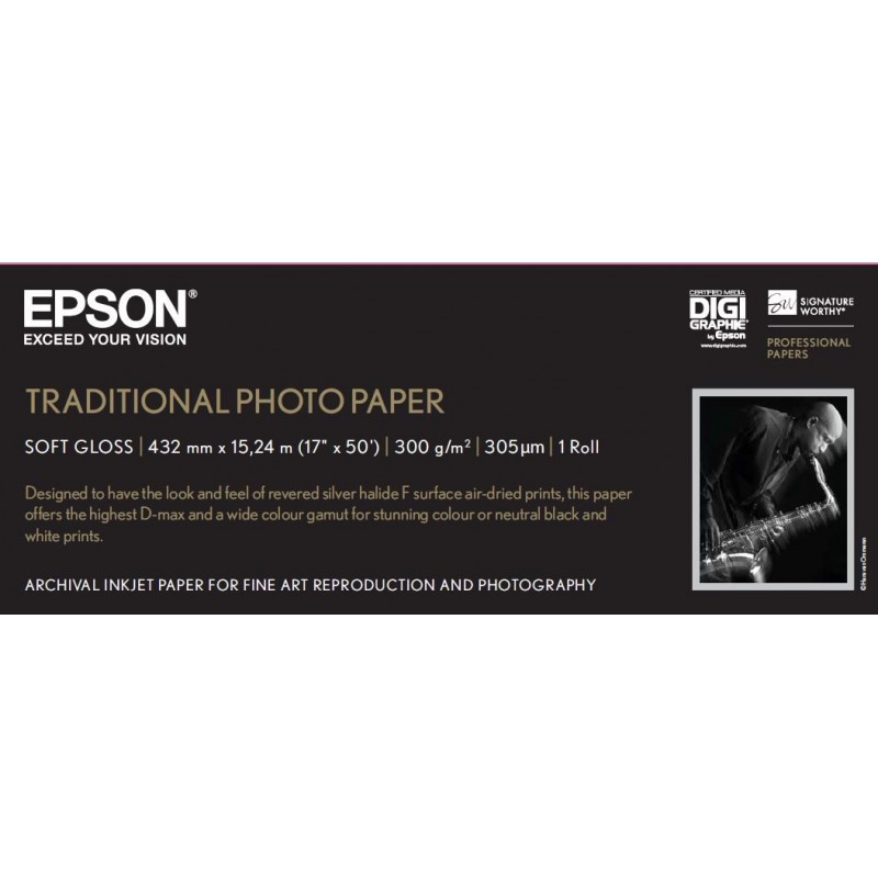 Epson Pap Photo Traditionnel 300g 17" x 15m