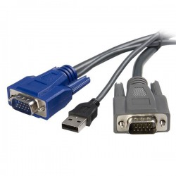 StarTech.com Câble KVM ultrafin 2 en 1 USB VGA -1,8 m