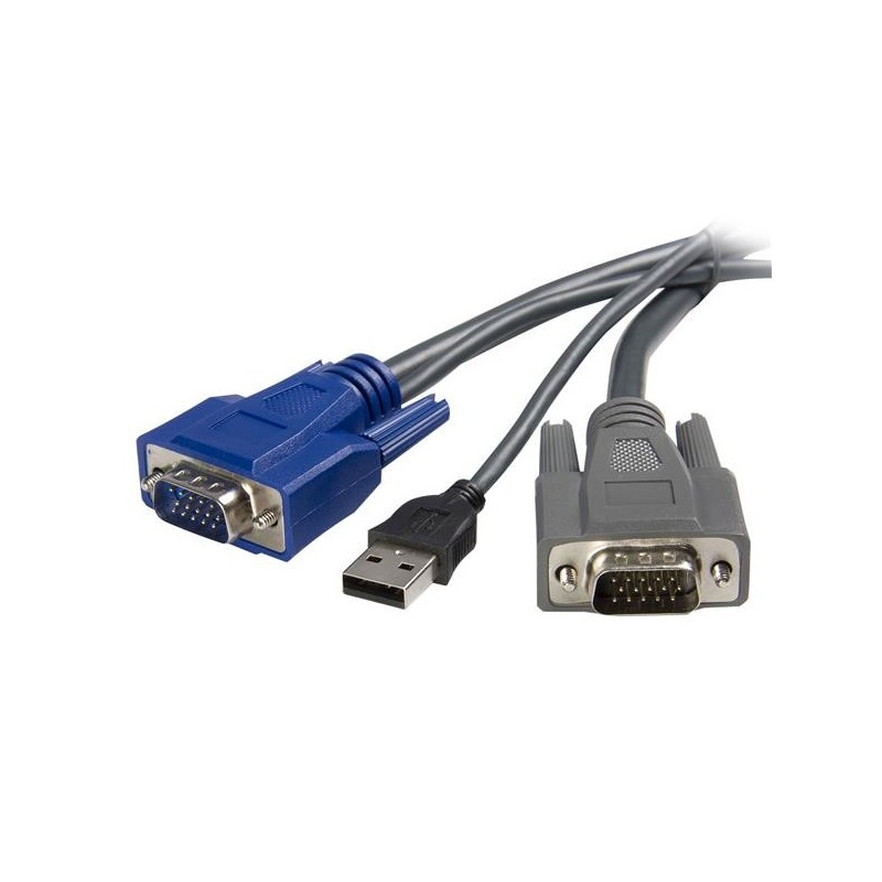 StarTech.com Câble KVM ultrafin 2 en 1 USB VGA -1,8 m