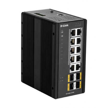 D-Link DIS‑300G‑14PSW Géré L2 Gigabit Ethernet (10 100 1000) Connexion Ethernet, supportant l'alimentation via ce port (PoE)