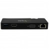 StarTech.com Mini station d’accueil USB 3.0 universelle pour ordinateur portable avec HDMI ou VGA, Gigabit Ethernet, USB 3.0