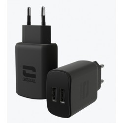 Crosscall Dual USB-A wall charger Universel Noir Secteur Intérieure