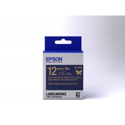 Epson Ruban satin pour étiqueteuse LK-4HKK Or Marine 12 mm (5 m)