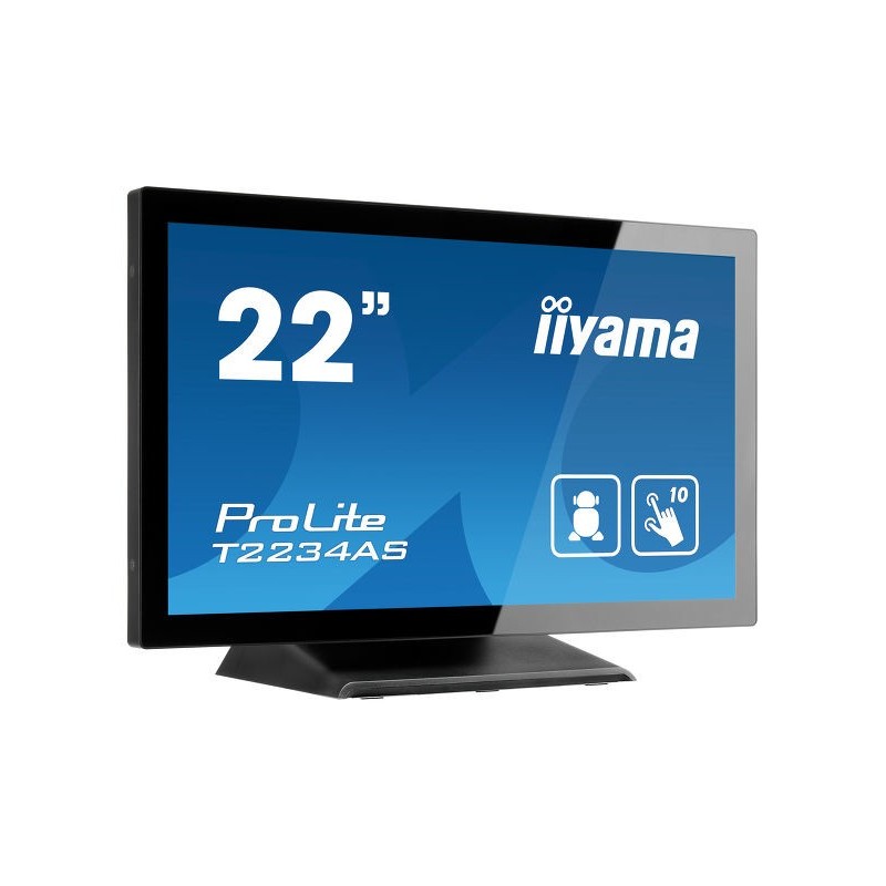 iiyama ProLite T2234AS-B1 écran plat de PC 54,6 cm (21.5") 1920 x 1080 pixels Full HD Écran tactile Multi-utilisateur Noir