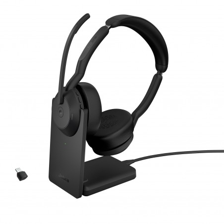 Jabra 25599-999-889 écouteur casque Avec fil &sans fil Arceau Bureau Centre d'appels Bluetooth Socle de chargement Noir