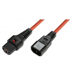 Microconnect PC938 câble électrique Orange 1 m Coupleur C13 Coupleur C14