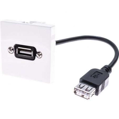 Générique ECF-102675 câble USB 0,1 m USB 2.0 USB A Noir, Blanc