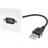 Générique ECF-102675 câble USB 0,1 m USB 2.0 USB A Noir, Blanc